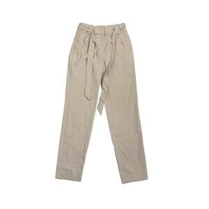 Express High Waist Tie Belt Khaki Casual Dress Pants Size Women's 00